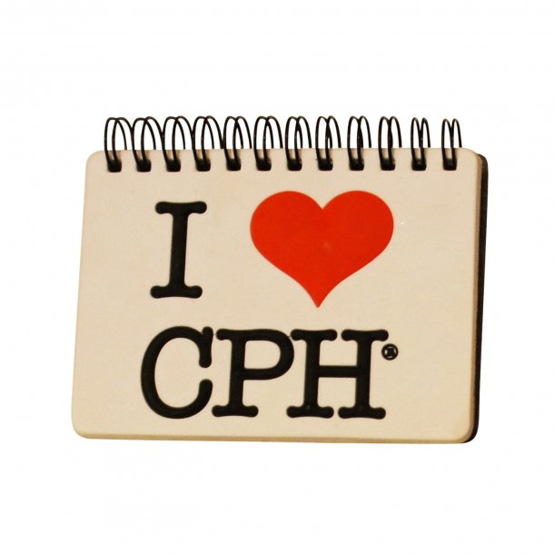 Notesbog I Love CPH Hvid