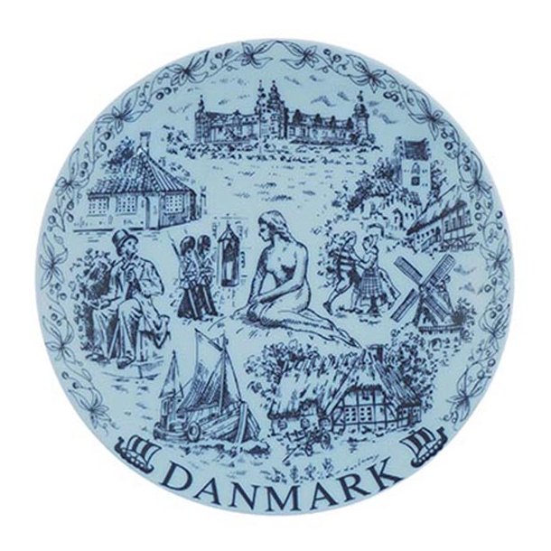 Platte Danmark Bl I ske 19 cm