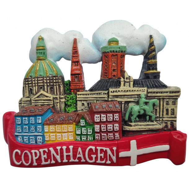 Magnet Copenhagen Skyline Flag