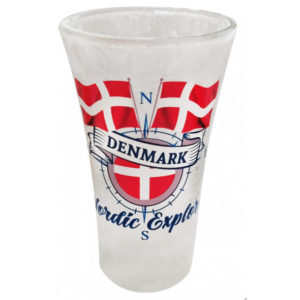 Shotglas Frosted 2 x DK Flags Og Nordic Explorer