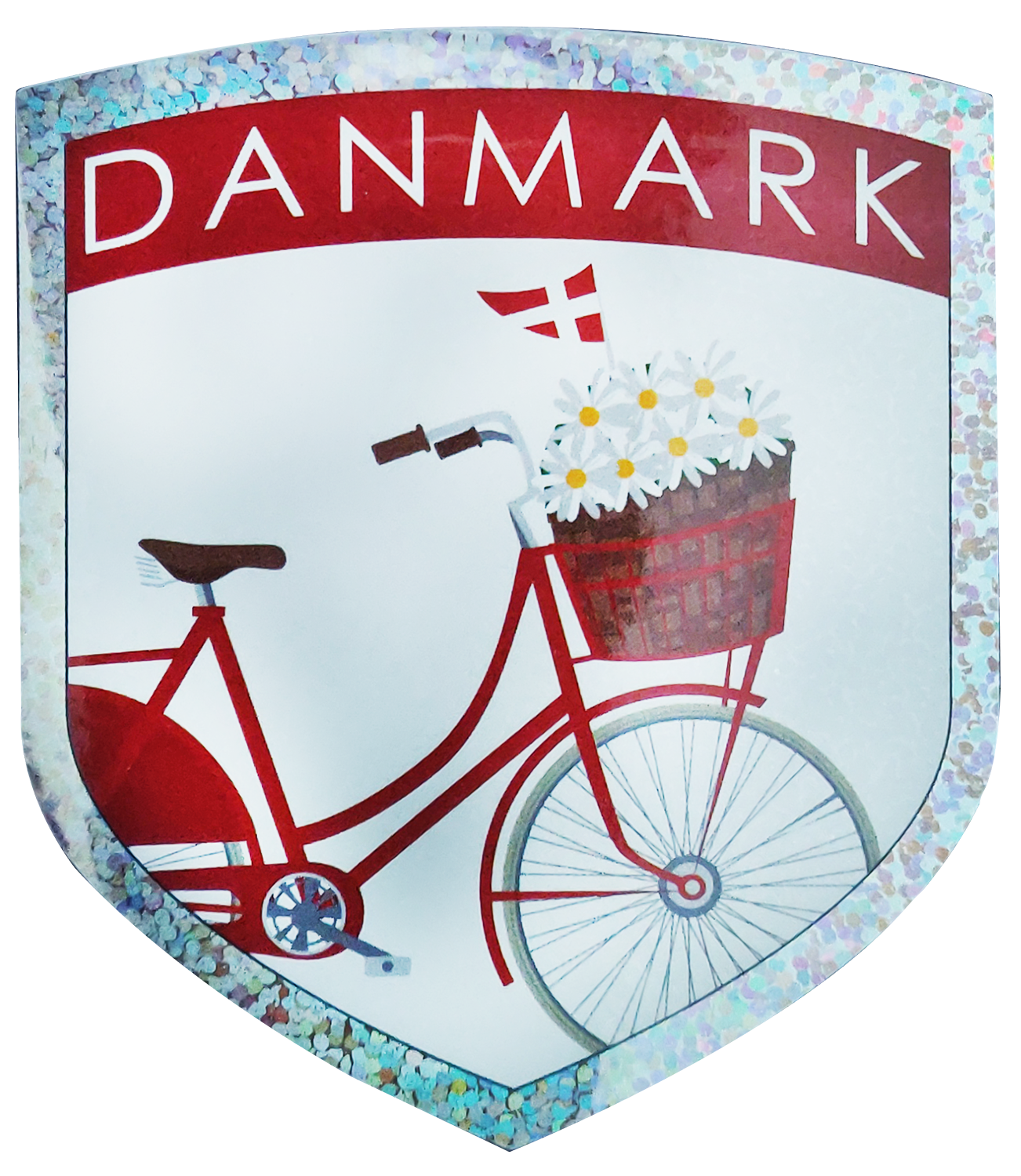 Adept syreindhold plan Klistermærke Cykel Med Blomster - Klistermærker - Copenhagen Souvenir ApS