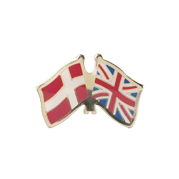 Pin Med Flag Danmark/England