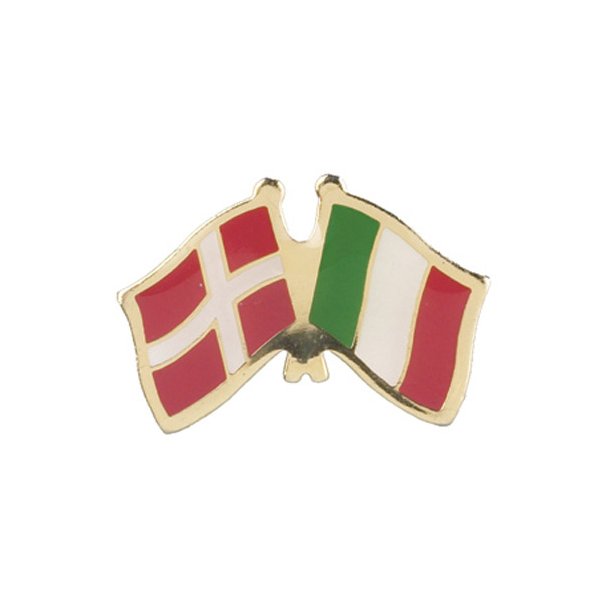 Pin Flag Danmark/Italien