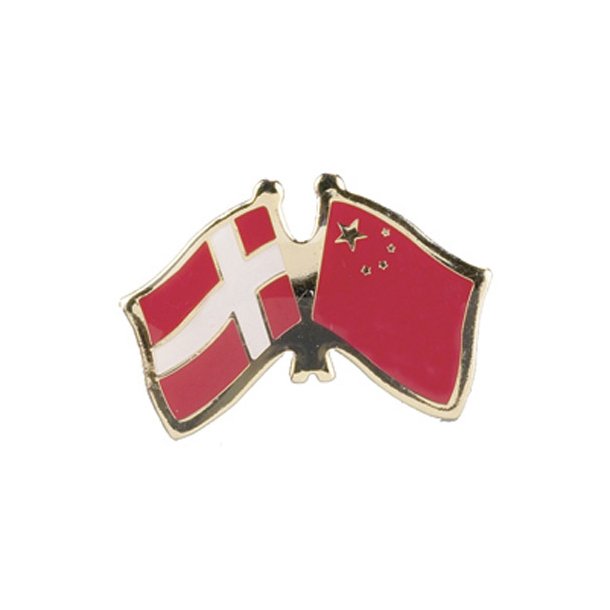 Pin Flag Danmark/Kina - Pins Souvenir ApS