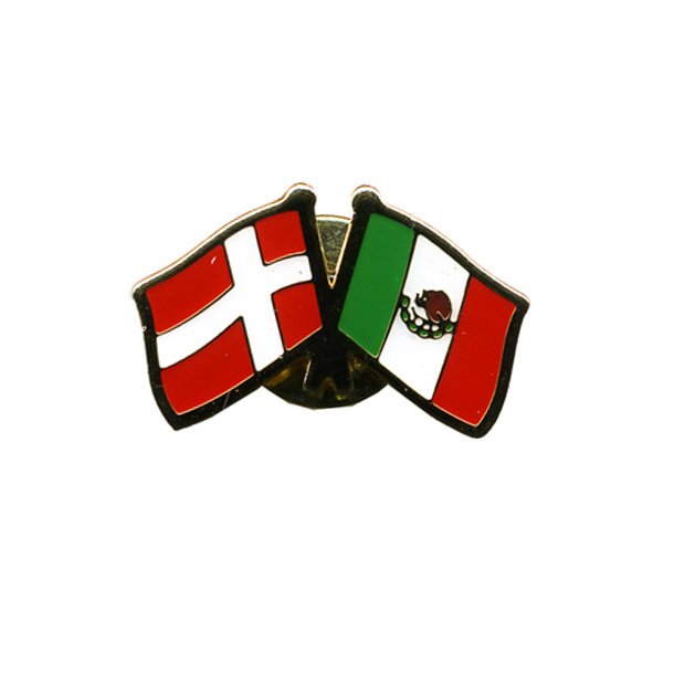 Pin Flag Danmark/Mexico