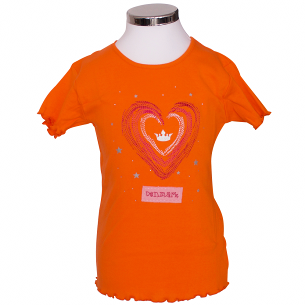 T-shirt Hjerte Orange