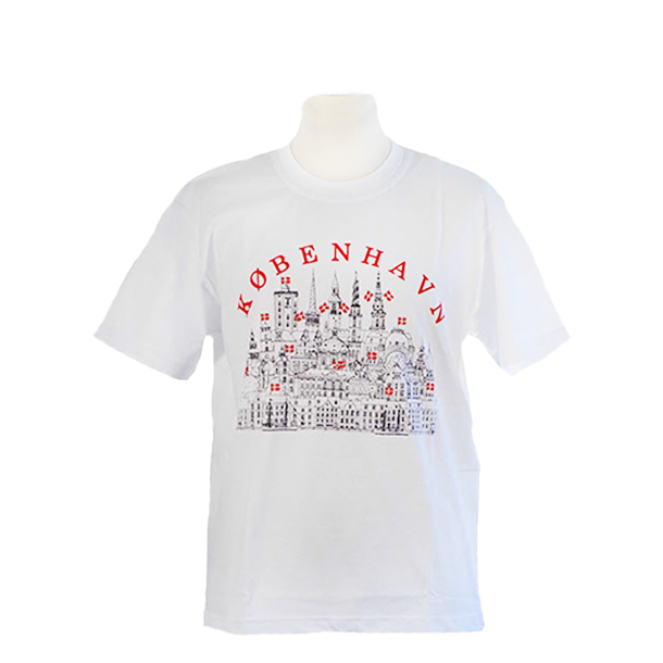 samtale det sidste astronomi T-shirt Københavns Tårne Hvid - T-shirts - Copenhagen Souvenir ApS